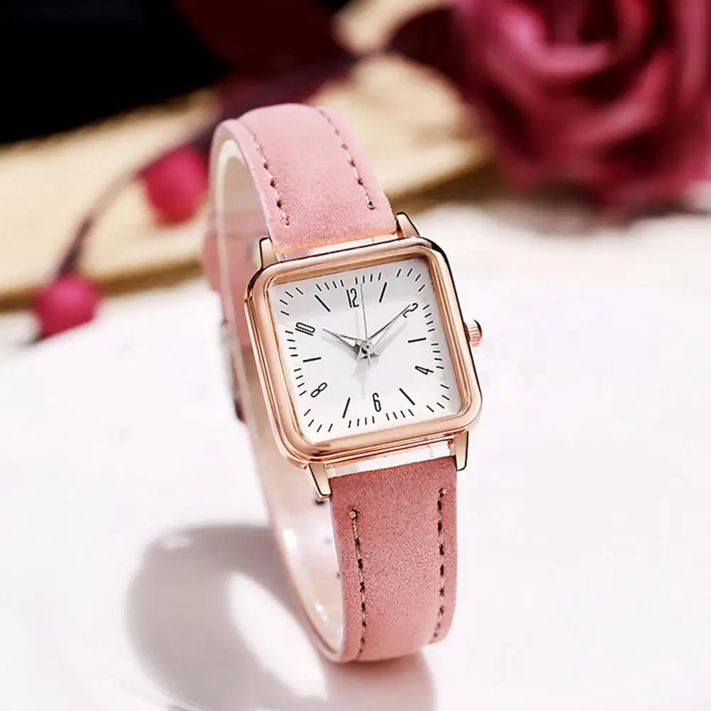 

Durable Chic Quartz Movement Digital Wristwatch Faux Leather Strap Watch Digital for Daily Wear