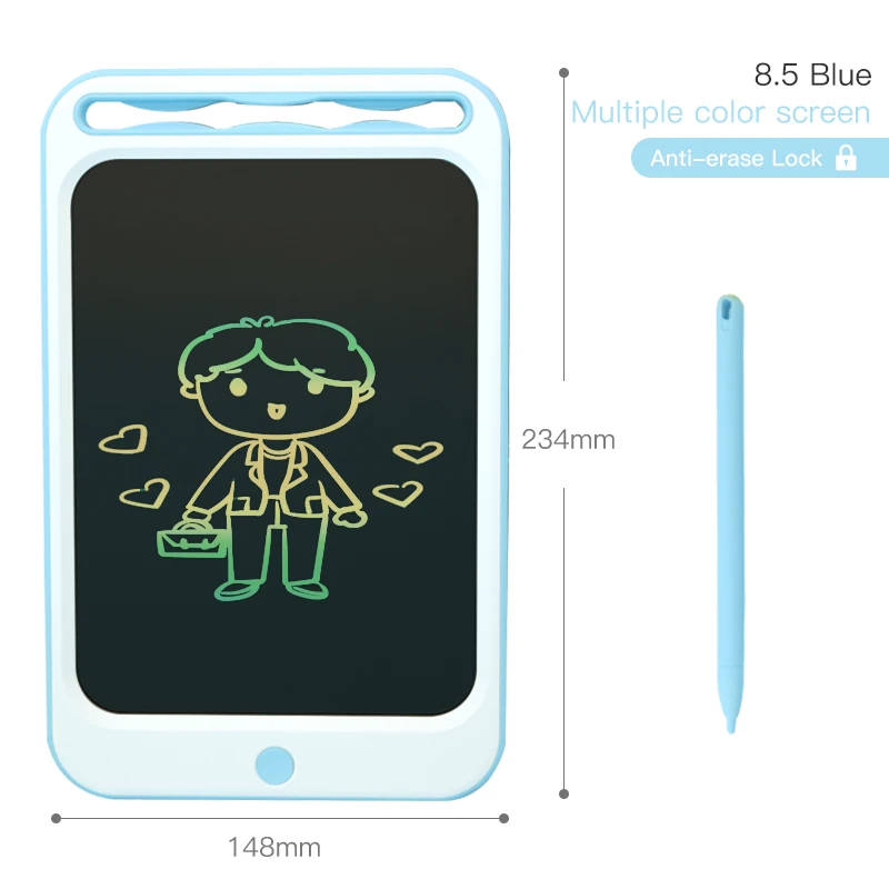 8.5 colorful blue Beiens игрушки для рисования 8,5/10 дюймов ЖК-доска для рисования ультра-тонкий планшет для письма электронный блокнот для рукописного ввода Красочная доска для экрана - Цвет: 8.5 colorful blue