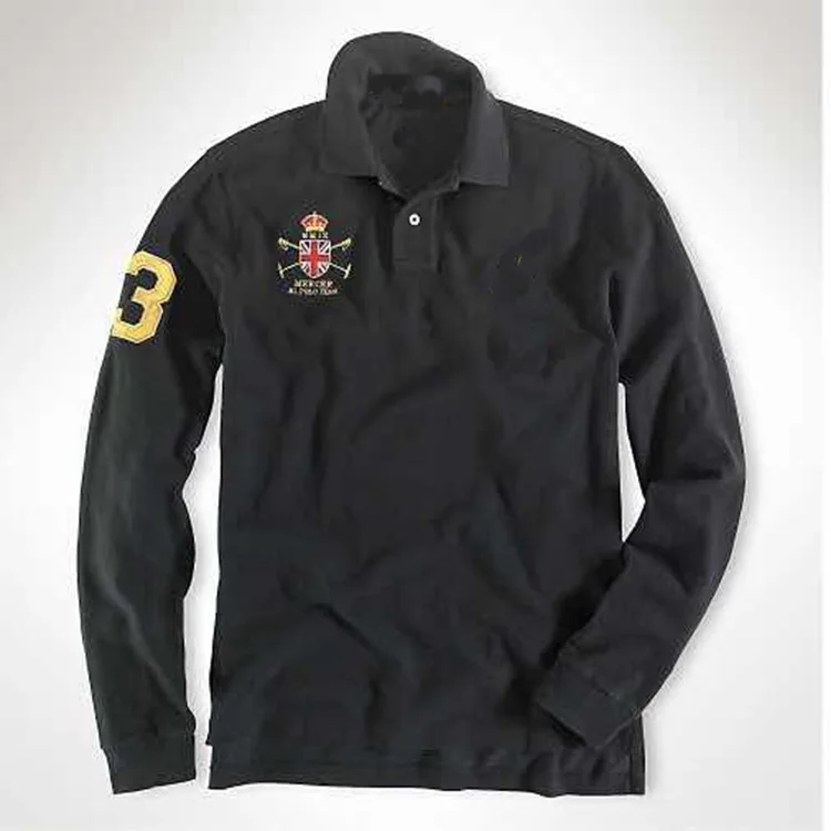 Hombre big pony polo Топ Мужская Повседневная рубашка с длинным рукавом camisa homme