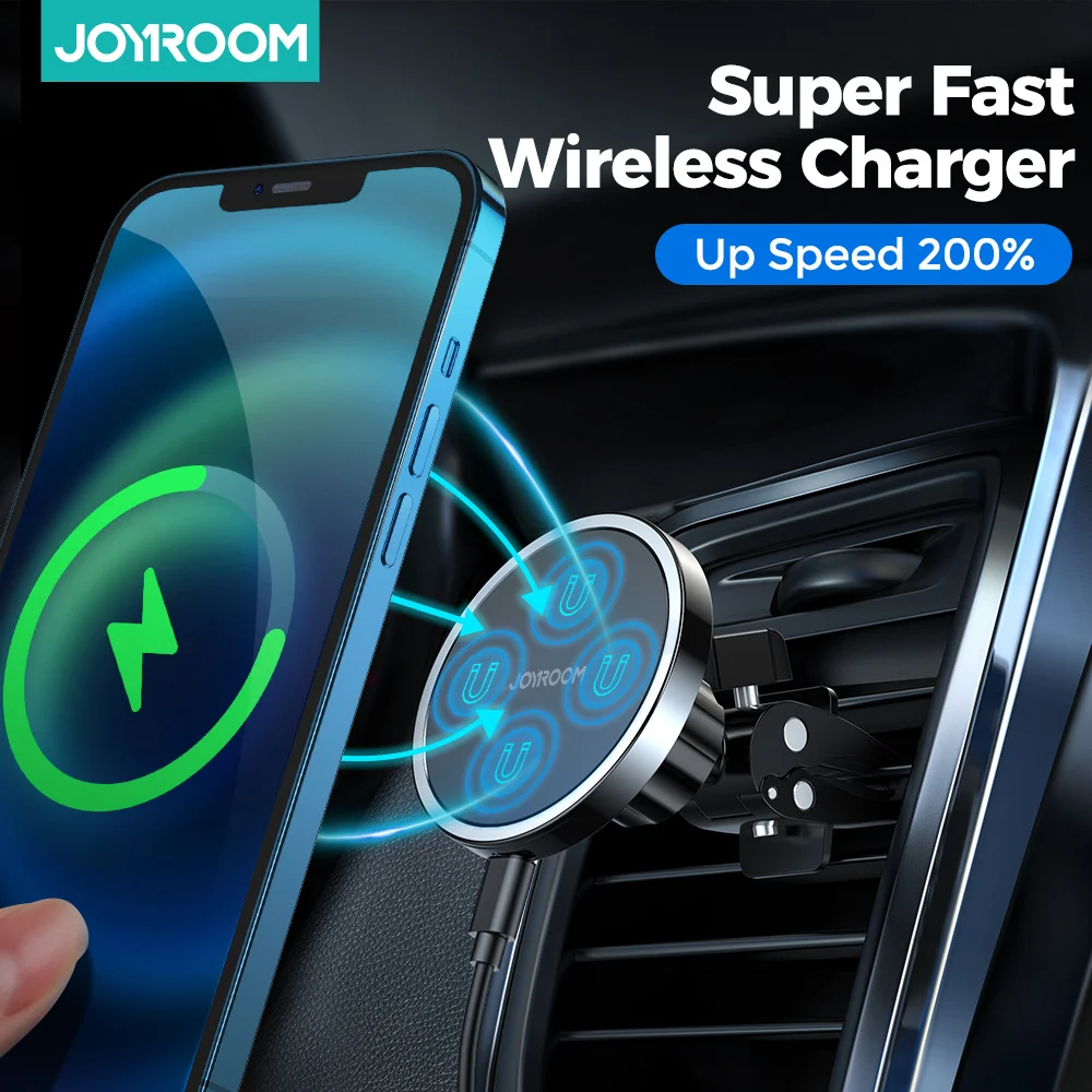 

15W Qi Magnetic Wireless Car Charger Phone Holder for iPhone 12 Pro Max Universal Wireless Charging Car Phone Holder for Huawei