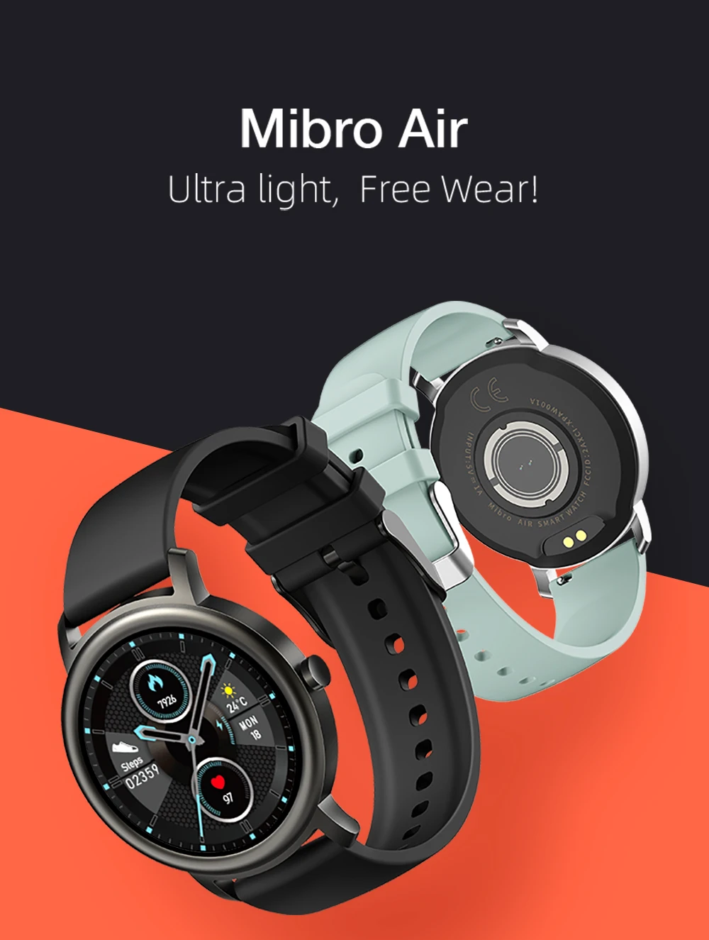 Смарт часы Mibro Air спортивные водонепроницаемые IP68 Bluetooth 5 0 монитор сна фитнес