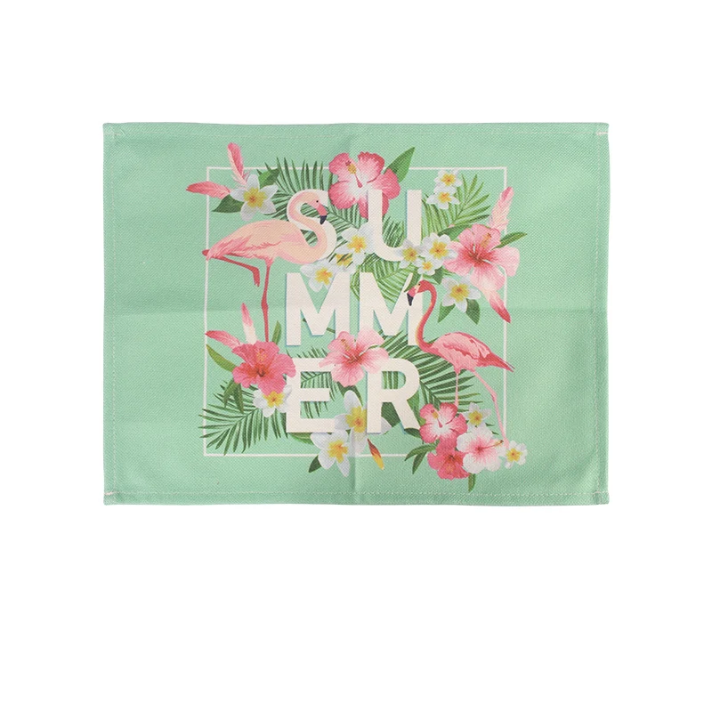 Lidan японский стиль моющийся льняной Настольный коврик для дизайна ногтей салонный маникюр практика Розовый фламинго узоры Подушка держатель для рук коврик - Цвет: 5