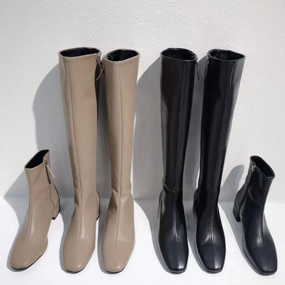 2019 зимние сапоги до бедра женские колена высокие из искусственной кожи с боковой