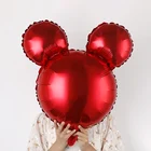 24-дюймовые воздушные шары из алюминиевой фольги с изображением Микки Мауса, 1 шт., головы Микки Минни Маус гелиевые шарики, декоративный шар для вечеринки на день рождения