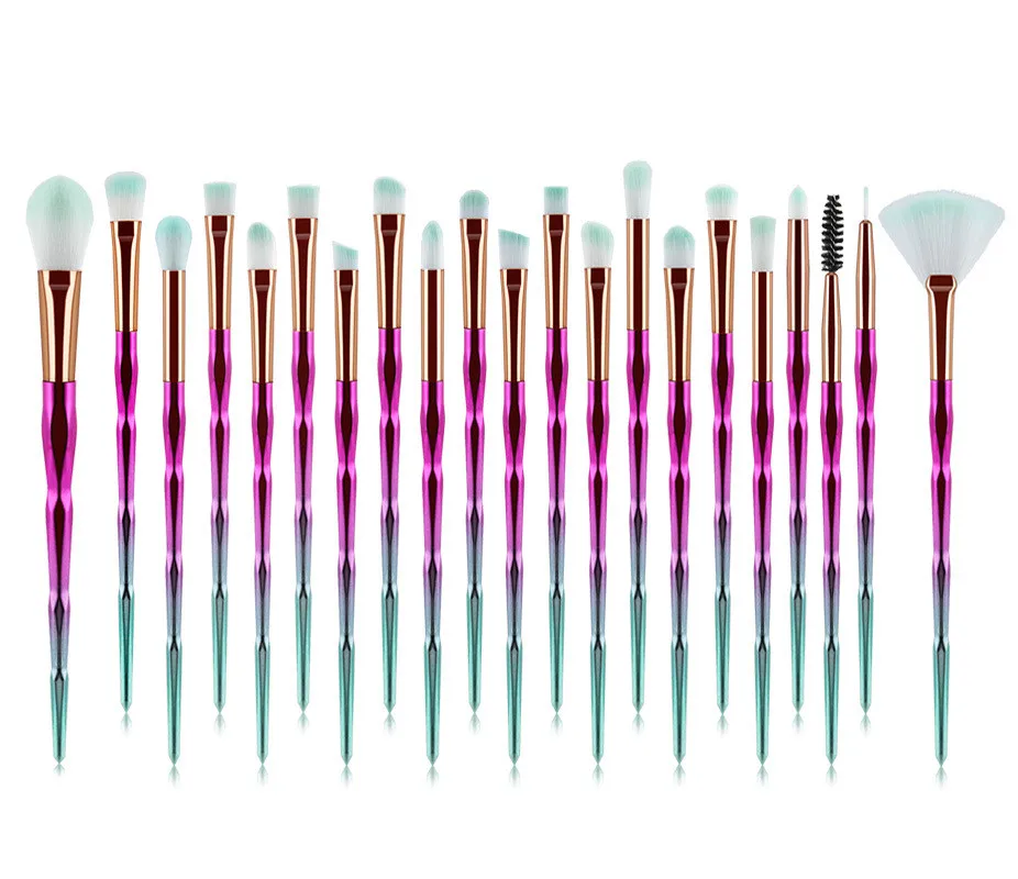 20 шт. алмазные кисти для макияжа Набор пудры основа Румяна растушевки тени глаз