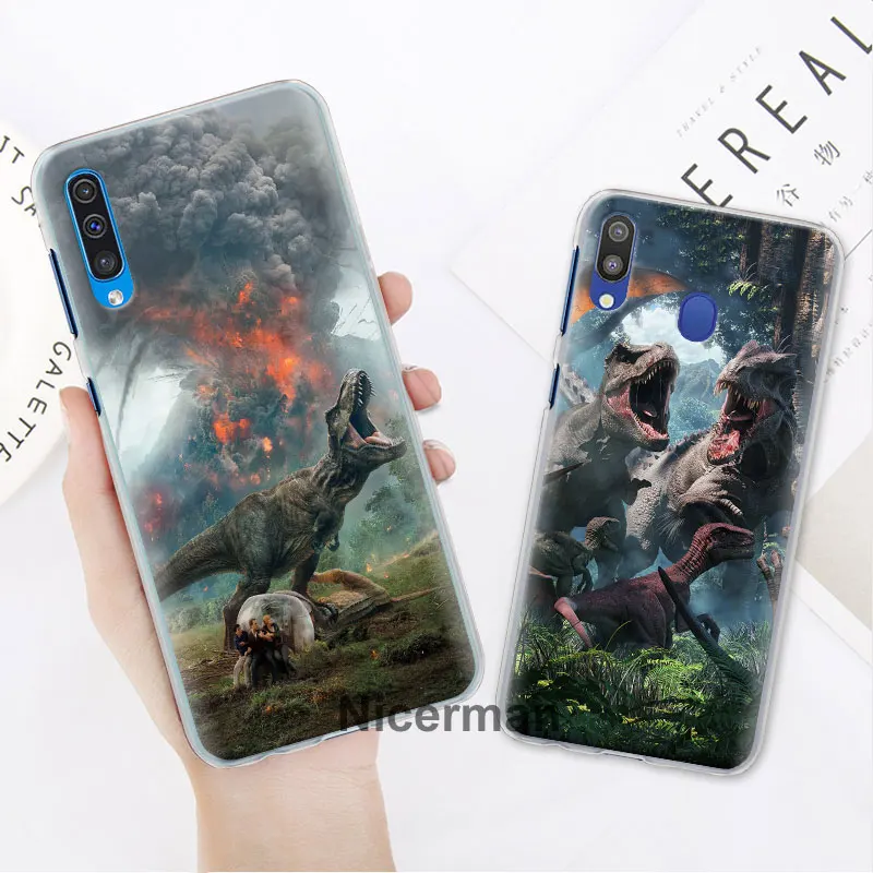 Динозавры юрского периода телефонные чехлы для samsung Galaxy A10 A20e A30 A40 A50 A60 A70 A80 A6 A8+ A7 A9 жесткий чехол из поликарбоната