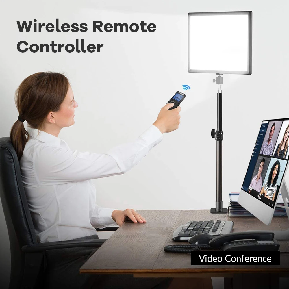 Dimmable LED Lighting Panel Photography Fill-in Light With Tripod Stand Remote Control Photo Studio Video Lamp for Live YouTube |