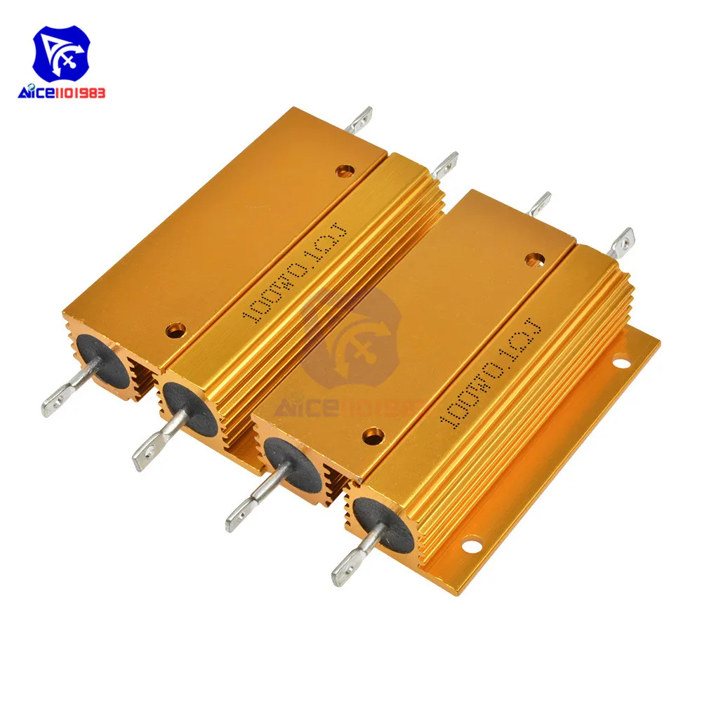 Diymore 100W 0.1R-1KΩ ± 5% проволочный резистор электронный алюминиевый корпус резистор для светодиодный световой делитель частоты сервопривода промышленности