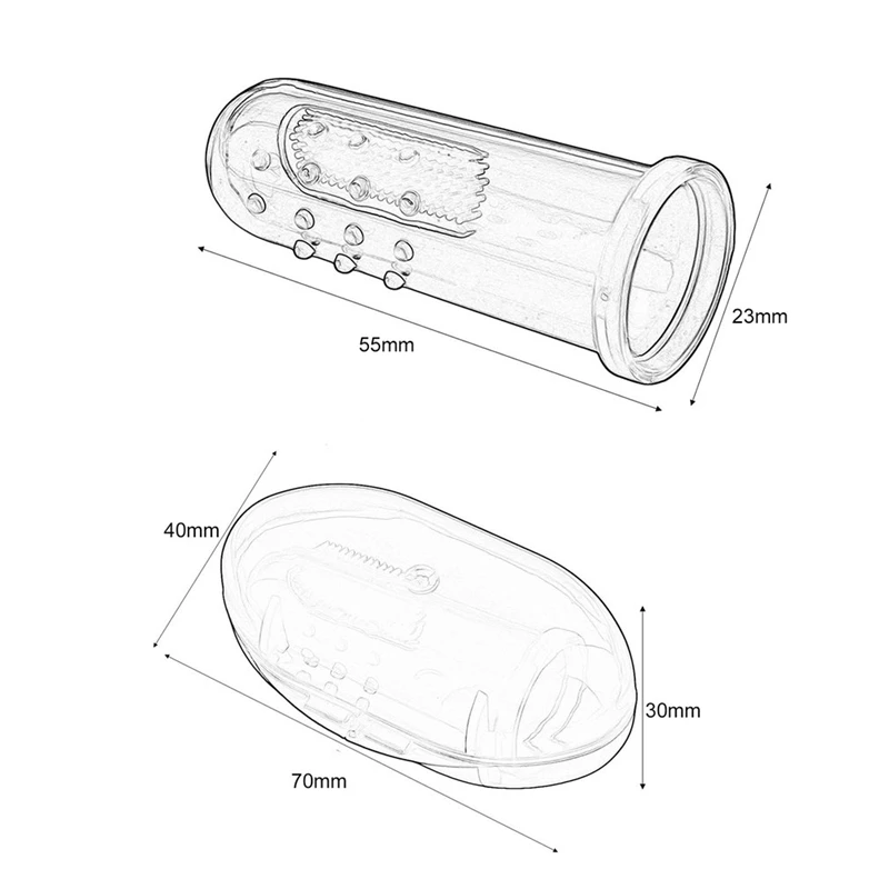 

Baby Finger Toothbrush 1Pcs Useful healthy Infant Soft Silicone Finger Toothbrush Teeth Cleaning Rubber Massager Brush with box