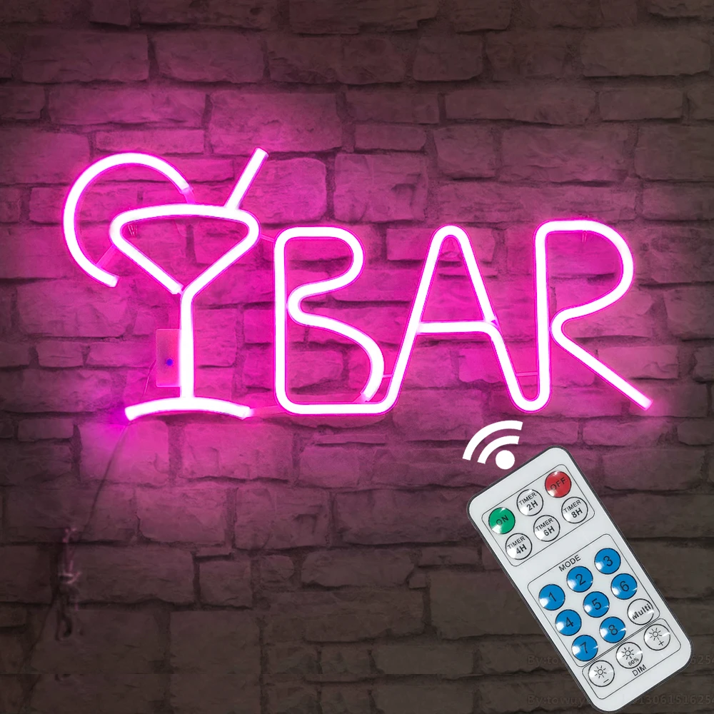Красочные Неоновый Знак Бар декоративная светодиодная светящаяся буква огни