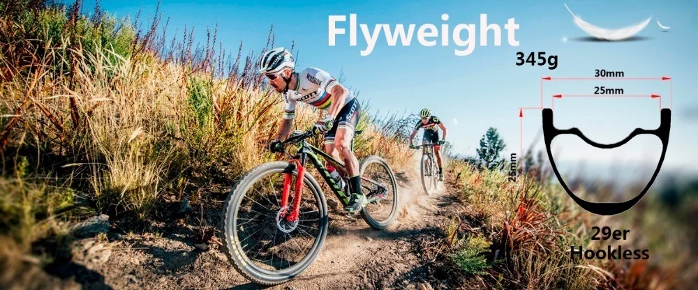 Элитный углеродный обод Mtb XC AM DH велосипедный обод 29er Mtb Hookless Асимметричный 24 27 30 35 40 50 мм ширина 29 мм Глубина Ems
