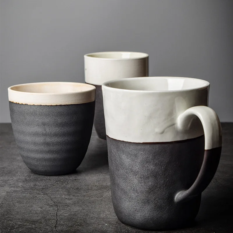 Японская керамическая кружка ручной работы винтажная керамика чайная чашка