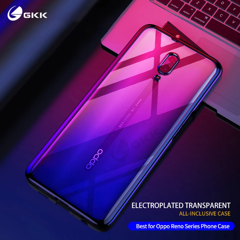 Оригинальный тонкий чехол GKK для OPPO Reno 10X Zoom с полной защитой прозрачное покрытие