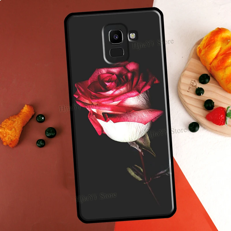Red Rose Flower Case For Samsung A5 A3 J1 2016 J3 J5 J7 2017 J4 J6 J8 A7 A9 A8 A6 Plus 2018 Cover Coque images - 6