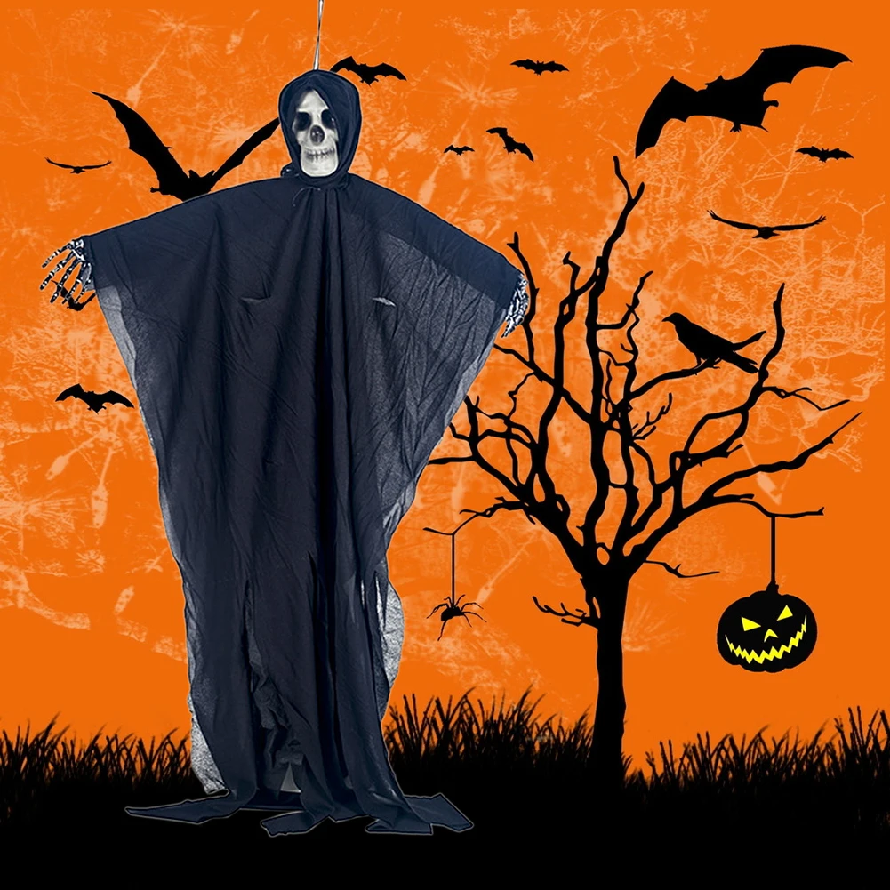 80*50 см череп Хэллоуин висящий дом с привидениями висячий Грим жнец бутафория для