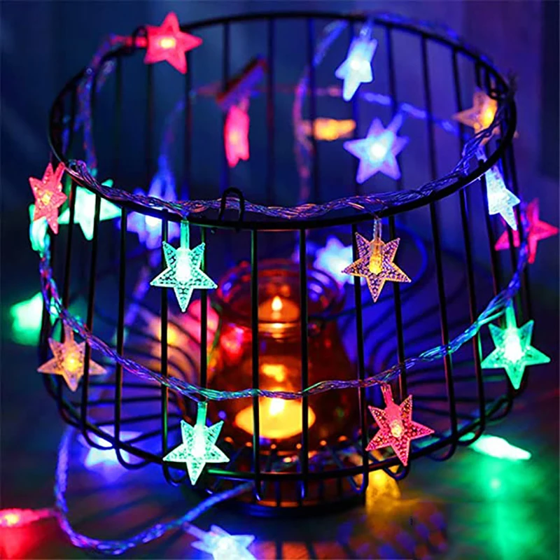 

5m Solar Star String Lights String Decor Photo Postcards DIY Indoor Festival String Lamp Outdoor Gardens Lawn Patio Landscape