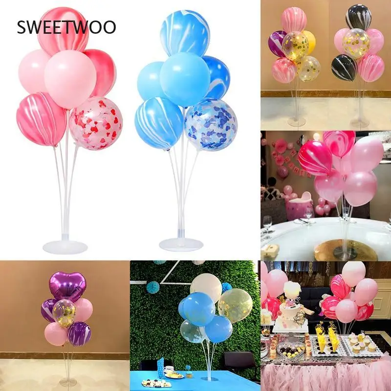 

1Set Happy Birthday Balloon Air Balls Stick Stand Baloon Birthday Party Decor Kid Adult Arch Table Ballon Accessories Holder