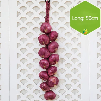 Purple Garlic String Strongwell моделирование зеленые овощи шампуры фруктовая струна домашняя Настенная Декорация украшения для стен ресторана - Цвет: Purple Garlic String