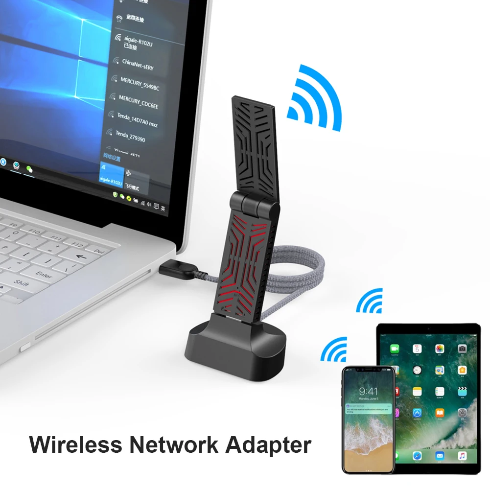 

New 1300Mbps USB 3.0 WiFi Adapter Network Card AC1900 Dual Band 2.4GHz 5GHz WLAN Wireless Network Card High Speed Wifi Adapter