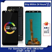 6 0 super amoled for samsung galaxy a7 2018 lcd sm a750f a750f a750fn display touch screen digitizer a750 lcd replacement parts