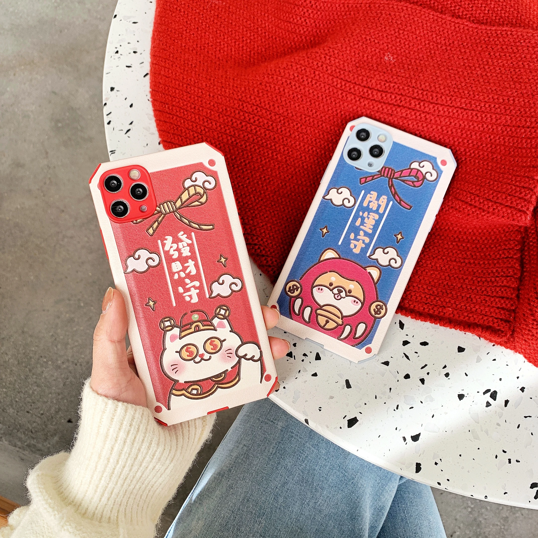 

Cartoon jelly skin-get rich and lucky for iphone 12 pro mobile phone case 11 7 8 plus X XS Max Xr mini protective case