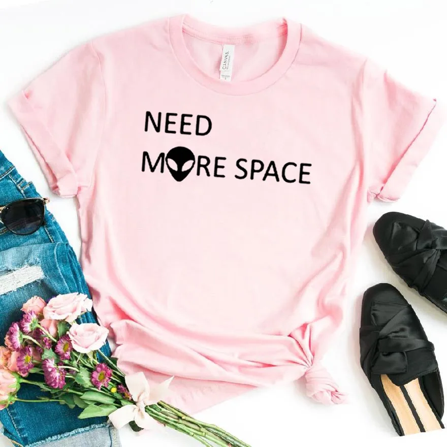 Need More Space alien/женская футболка с принтом хлопковая хипстерская забавная подарок