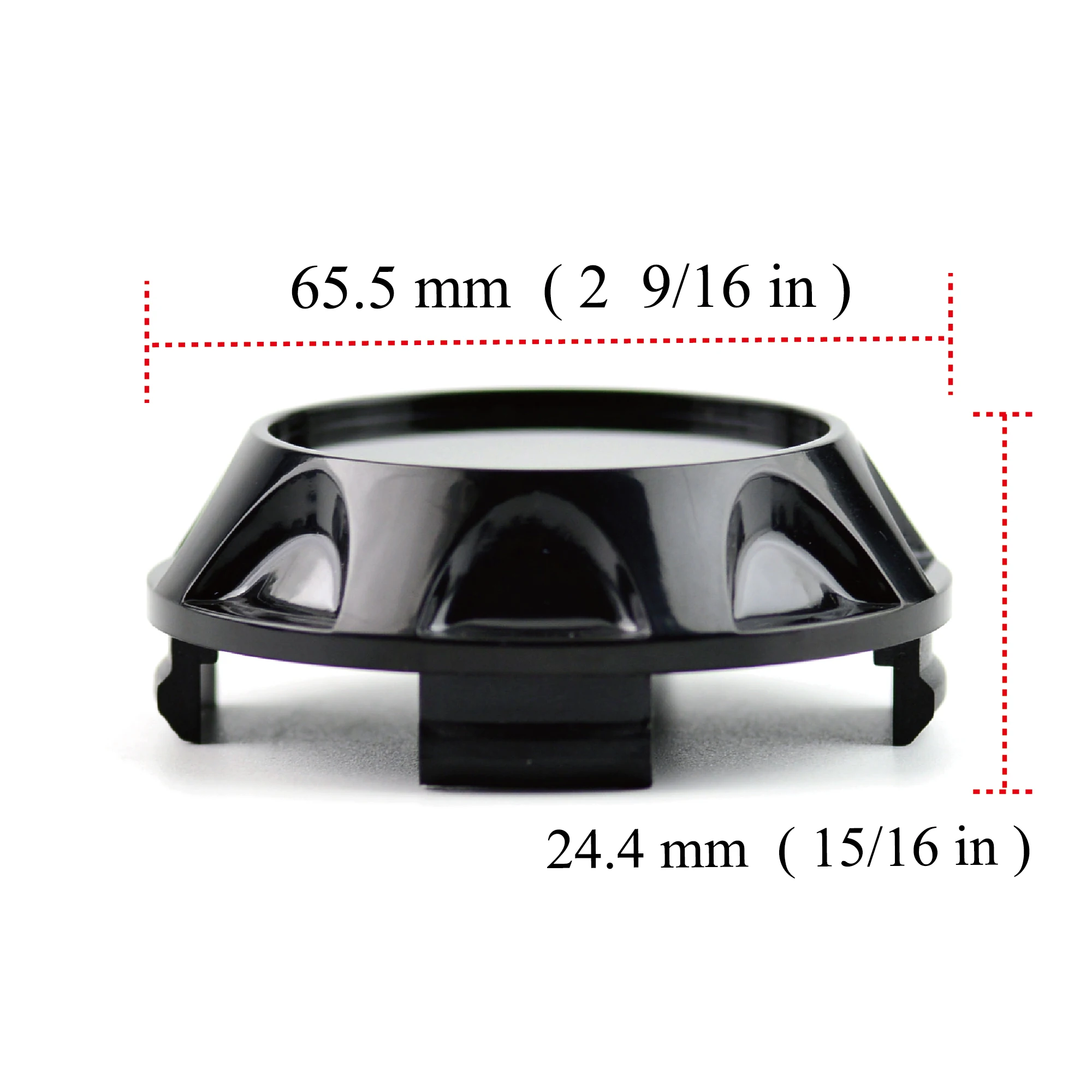 Колпачки для ступицы колеса самодельные Серебристые/черные 4 шт. 66 мм 62 подходят