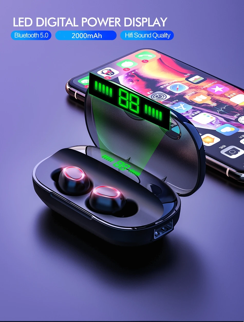 TWS беспроводные наушники Bluetooth 5,0 с шумоподавлением стерео наушники беспроводные наушники Bluetooth гарнитура для iPhone X 11 Xiaomi