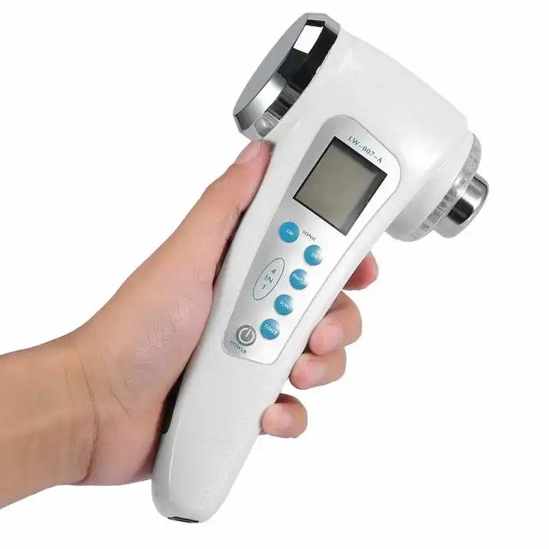 Beste 4 In1 Ultrasone Gezicht Massager Anti Aging Led Photon Light Ion Importeren Gezicht Body Shaper Huidverjonging Huidverzorging