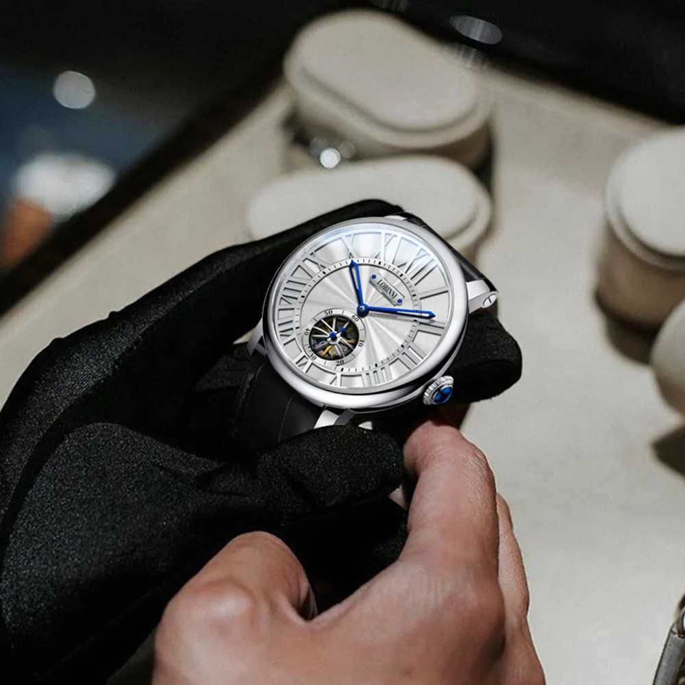 Часы наручные LOBINNI Мужские автоматические роскошные брендовые механические