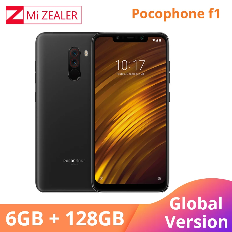 Глобальная версия Xiaomi POCOPHONE F1 POCO 6 ГБ 128 Snapdragon 845 мобильный телефон 18 ''полный