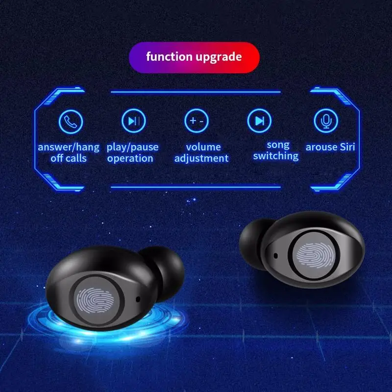 TWS V12 Bluetooth наушники светодиодный наушники сенсорные беспроводные наушники Игровые 9D стерео Бас Звук 2400 мАч power Bank VS V10 V11