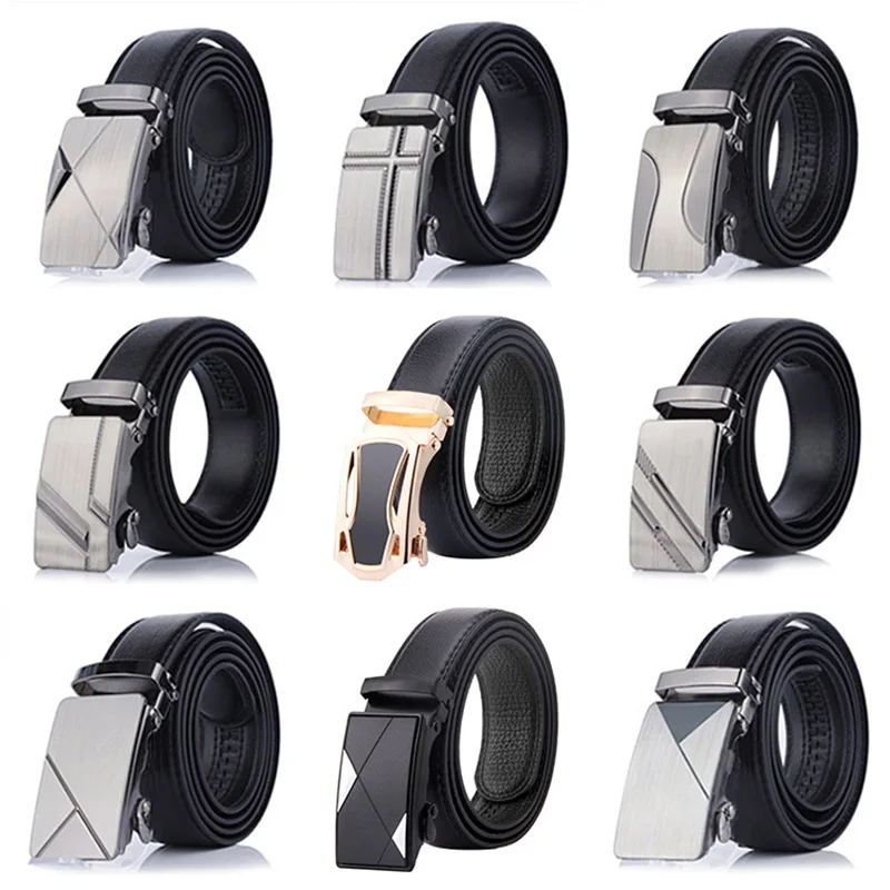 

33 Styles Luxury Brand Leather Men Belt High Quality Metal Automatic Buckle Waist Strap Casual Business Male Waistband Designer