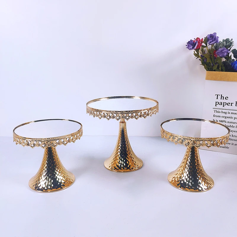 

Gold Cake Stand Set Cupcake Tray Cake Tools Home Decoration Dessert Table Decorating Party Wedding Display