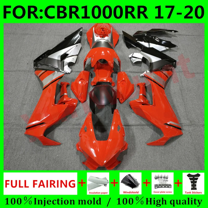 

Новый комплект обтекателей для мотоцикла ABS Подходит для HONDA CBR1000RR 2017 2018 2019 CBR1000 RR 17 18 19 20 обтекатель для кузова красный серебристый