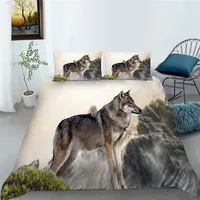 3D Wolf Printing Bedding Cover Suit King Single Size Bedroom Decoration Newly Fashion Quilt Cover Set Luxury Bed Sets