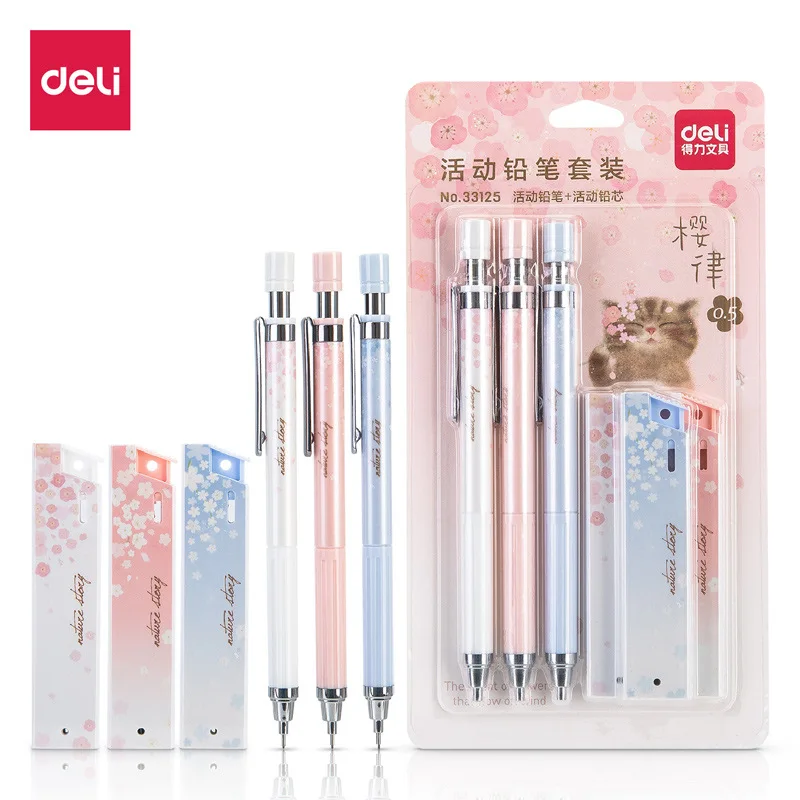 15 pack/set 0 5 мм Прекрасный свежая вишня Сакура механический карандаш студент