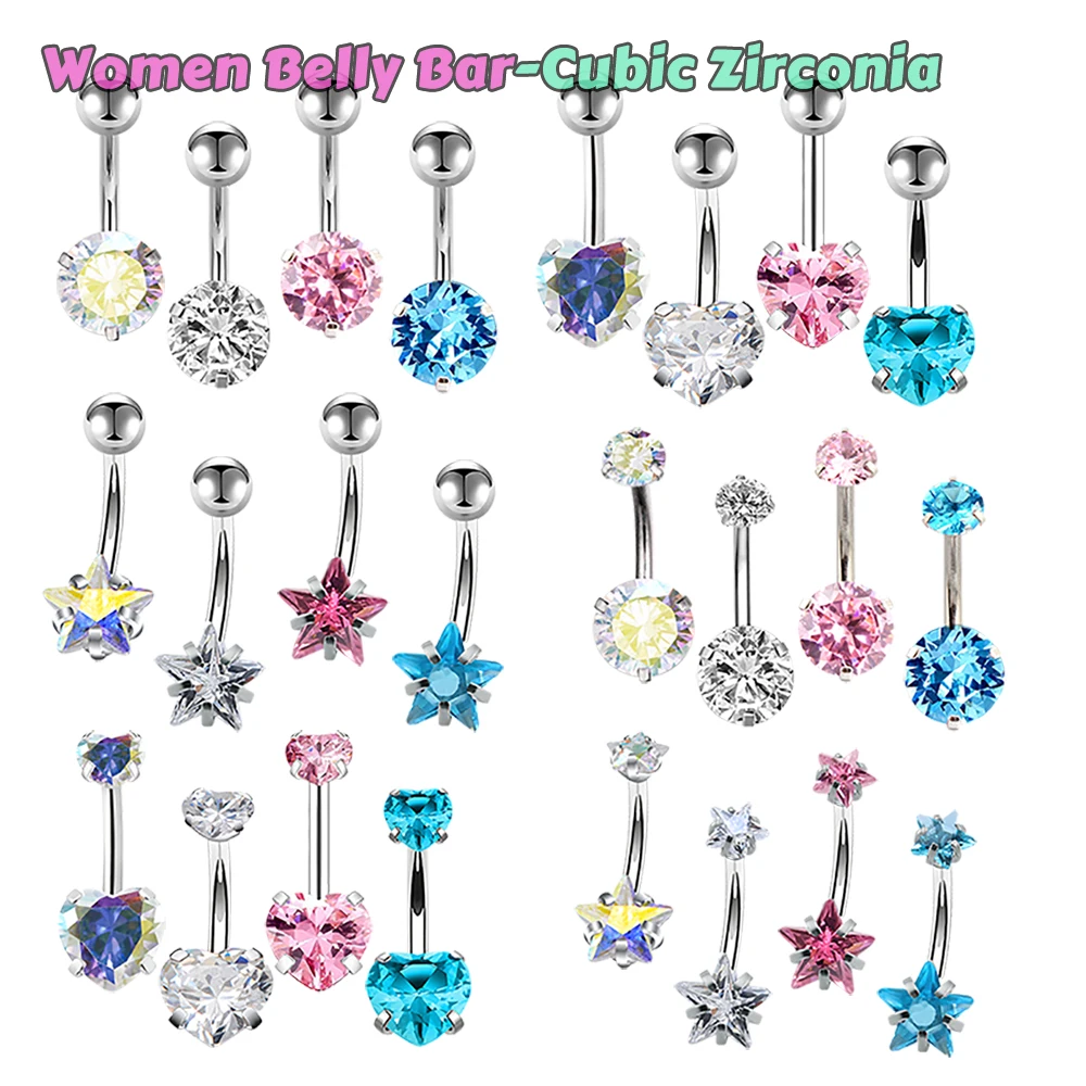 Кольцо для пирсинга живота из хирургической нержавеющей стали 316L