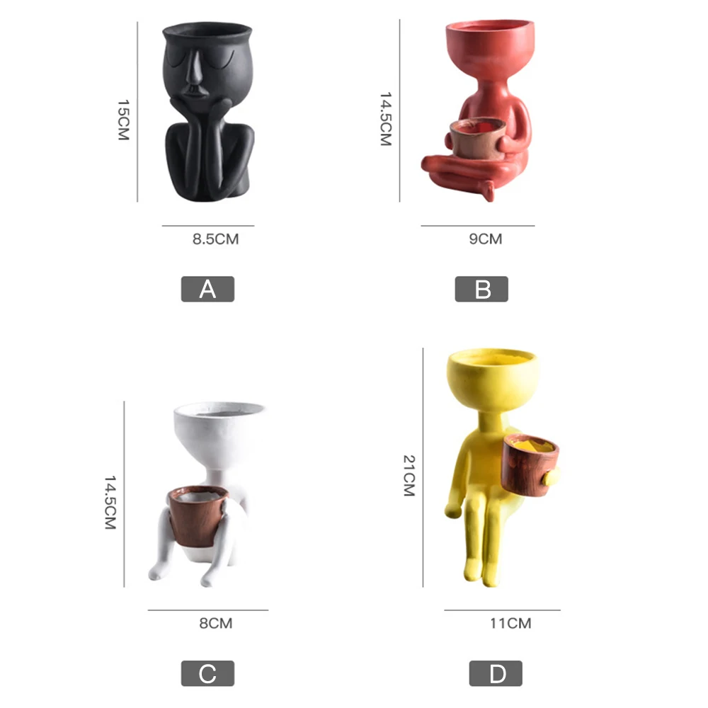 Цветочный горшок с портретом персонажа каучуковый для суккулентов цветочный