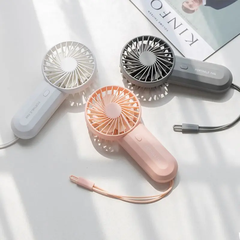 

Detachable Portable Hanging Neck Fan USB Charging Handheld Fans 2 Gears Adjustable Air Cooler