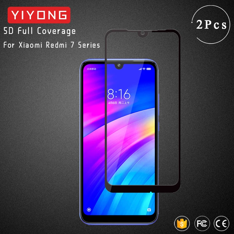 YIYONG 5D полное покрытие стекло для Xiaomi Redmi 7 6 Pro закаленное Защита экрана 5 Plus 6A 7A Redmi7
