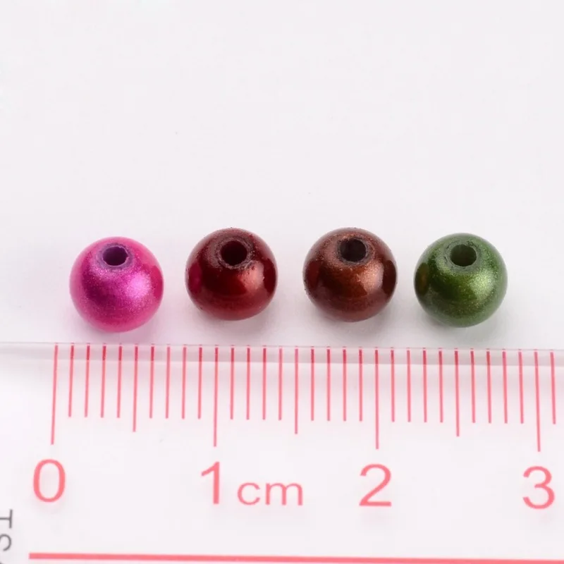 100 шт 6 мм окрашенный путём напыления акриловые бусины удивительные бусина в