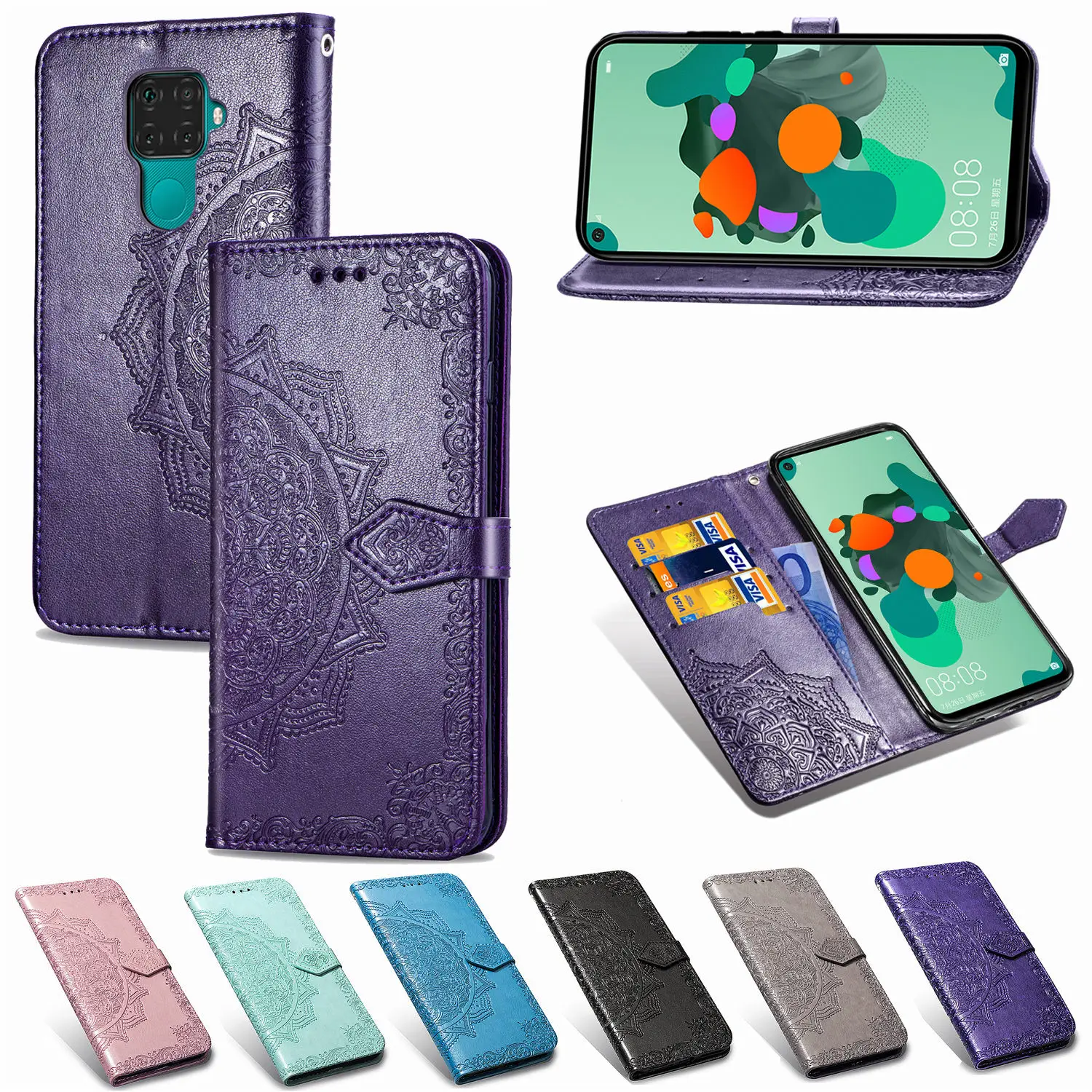 Кожаный чехол для телефона NOKIA 3 1 5 7 плюс X5 9 8 2X7 чистый вид бумажник 3D Мандала с