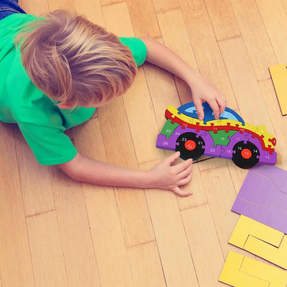 

Kids Wooden Puzzle Toys Children Learning Toys Puzzle Letters Alphanumeric Lovely Puzzle Educational Toys for Baby Kids Gifts