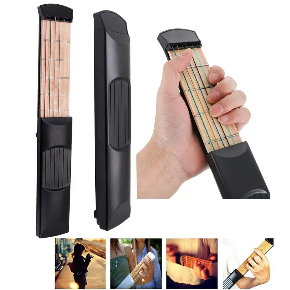 

Guitar Accessories Practical Pocket Guitar 6-fret Pocket Guitar For Beginner Guitar Trainer