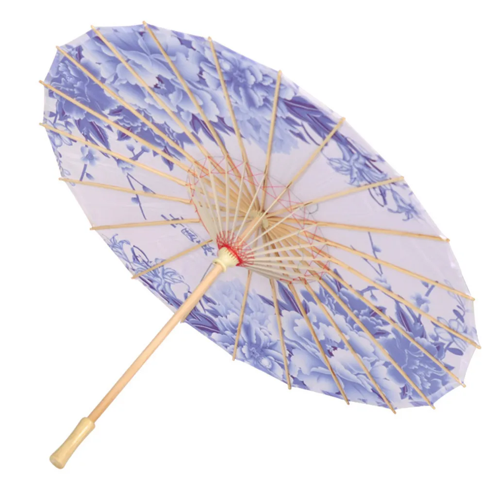 

Chinese Silk Cloth Umbrella Classical bamboo dance craft umbrella decoration flower umbrella props oil paper umbrella New 8P