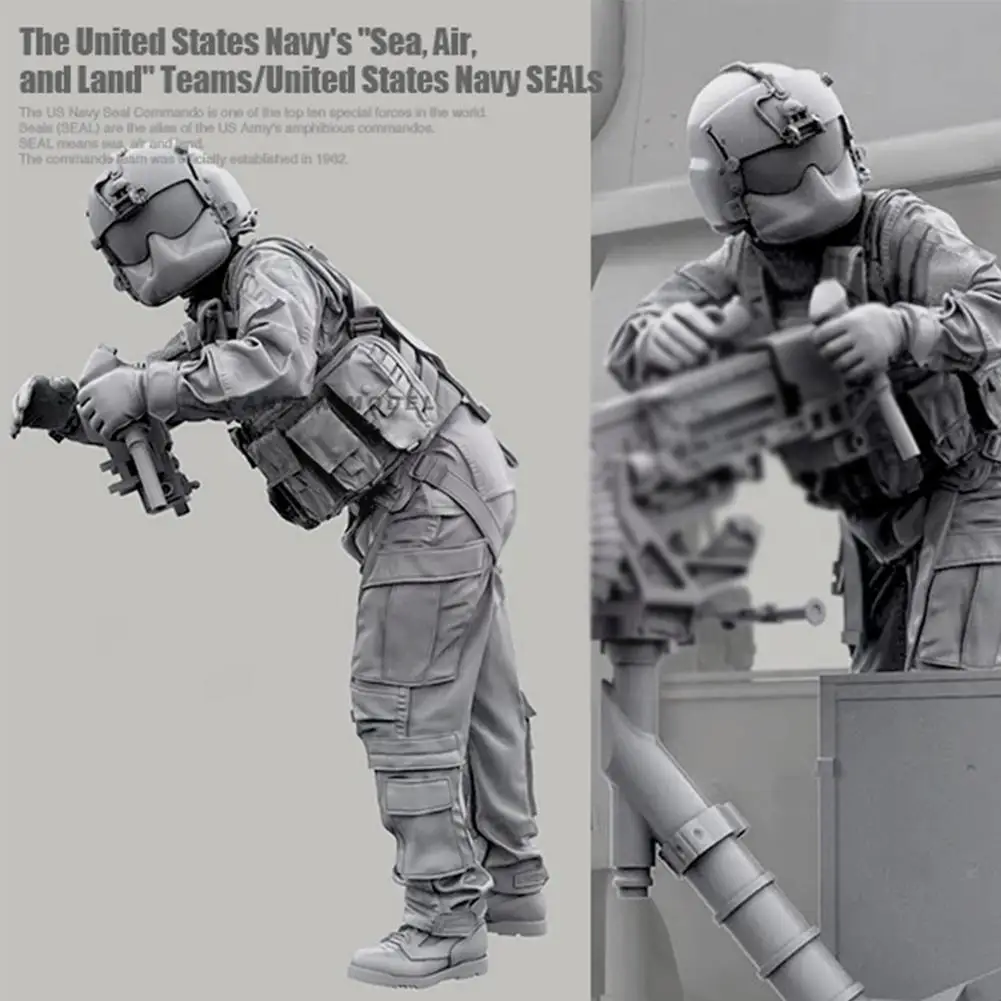 

1/35 смоляный солдат вертолет Экипаж белая модель самособранные дети лучший подарок модель фигурка орнамент наборы Модель смоляная ручная р...