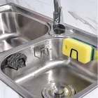 Органайзер для кухни, подставка для спонжей 304, самоклеящаяся сушилка для раковины из нержавеющей стали, кухонный держатель для хранения, аксессуары