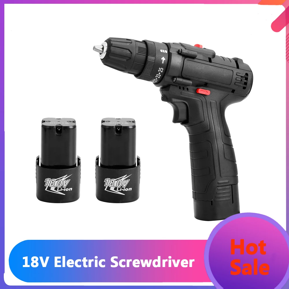 Многофункциональная электрическая отвертка 18 в Беспроводная дрель с