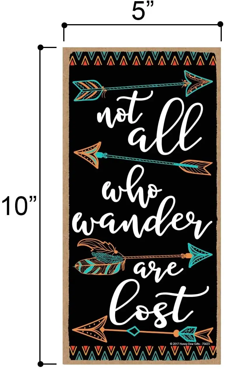 

Not All Who Wander are Lost Hanging Wall Art, Decorative Wood Sign Home Decor